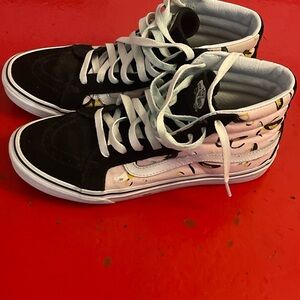 Vans High-Top Sneakers with Black and White Graphic